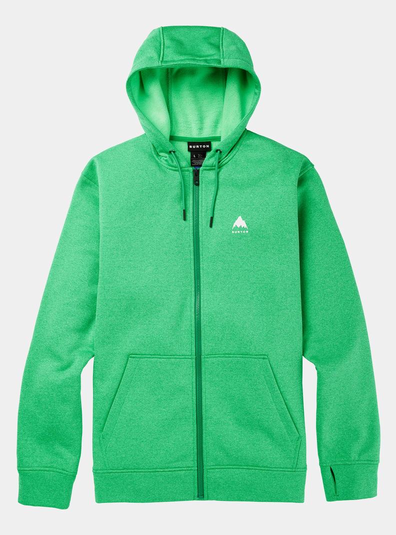 Burton Oak Full-Zip Hoodie Sweatshirts Herren Grün | 608-OPKRWF