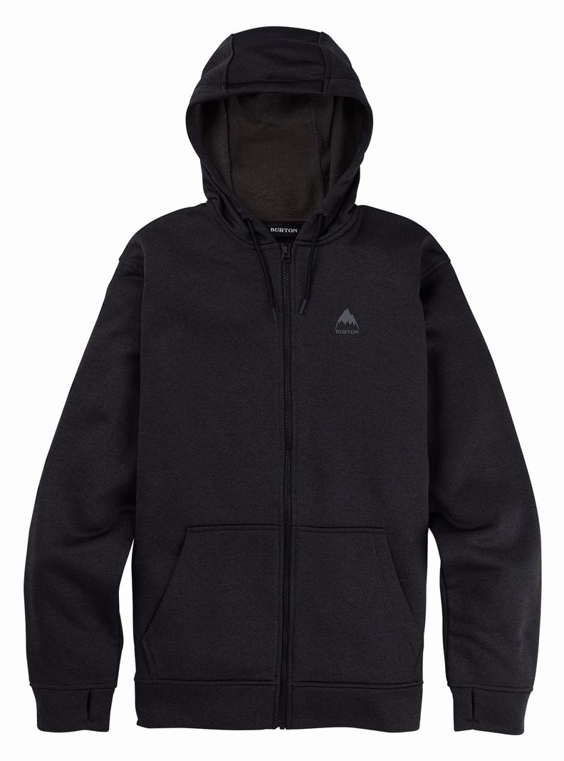 Burton Oak Full-Zip Hoodie Sweatshirts Herren Schwarz | 671-BLEWJZ