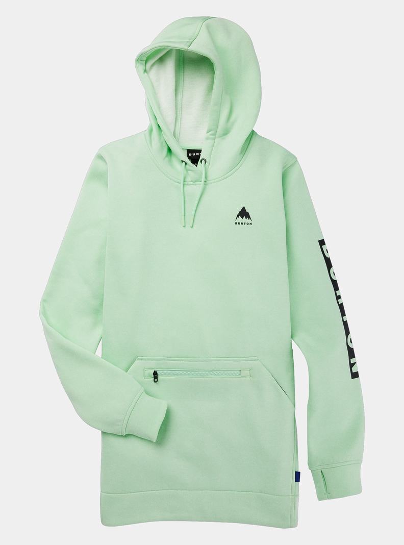 Burton Oak Long Pullover Hoodie Damen Grün | 254-FZVPMB