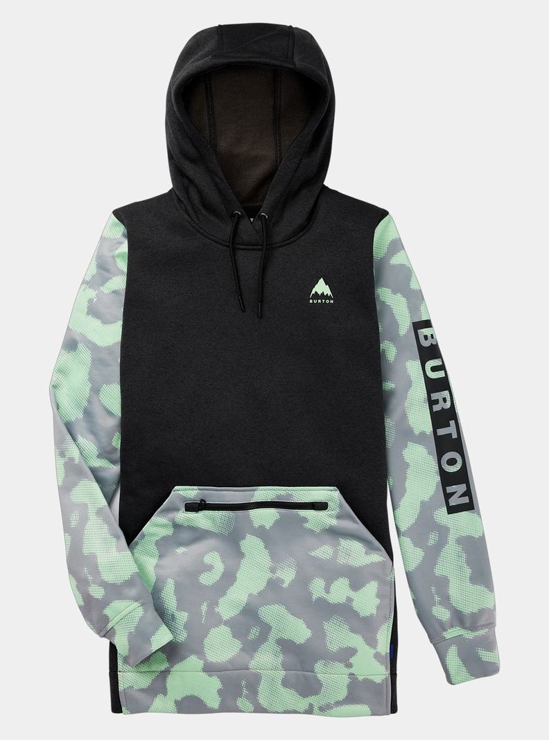 Burton Oak Long Pullover Hoodie Damen Schwarz Rosa | 837-AKPFEC