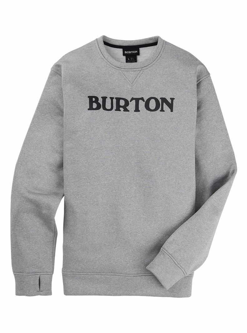 Burton Oak Pullover Crew Sweatshirts Herren Grau | 645-DHLPIG