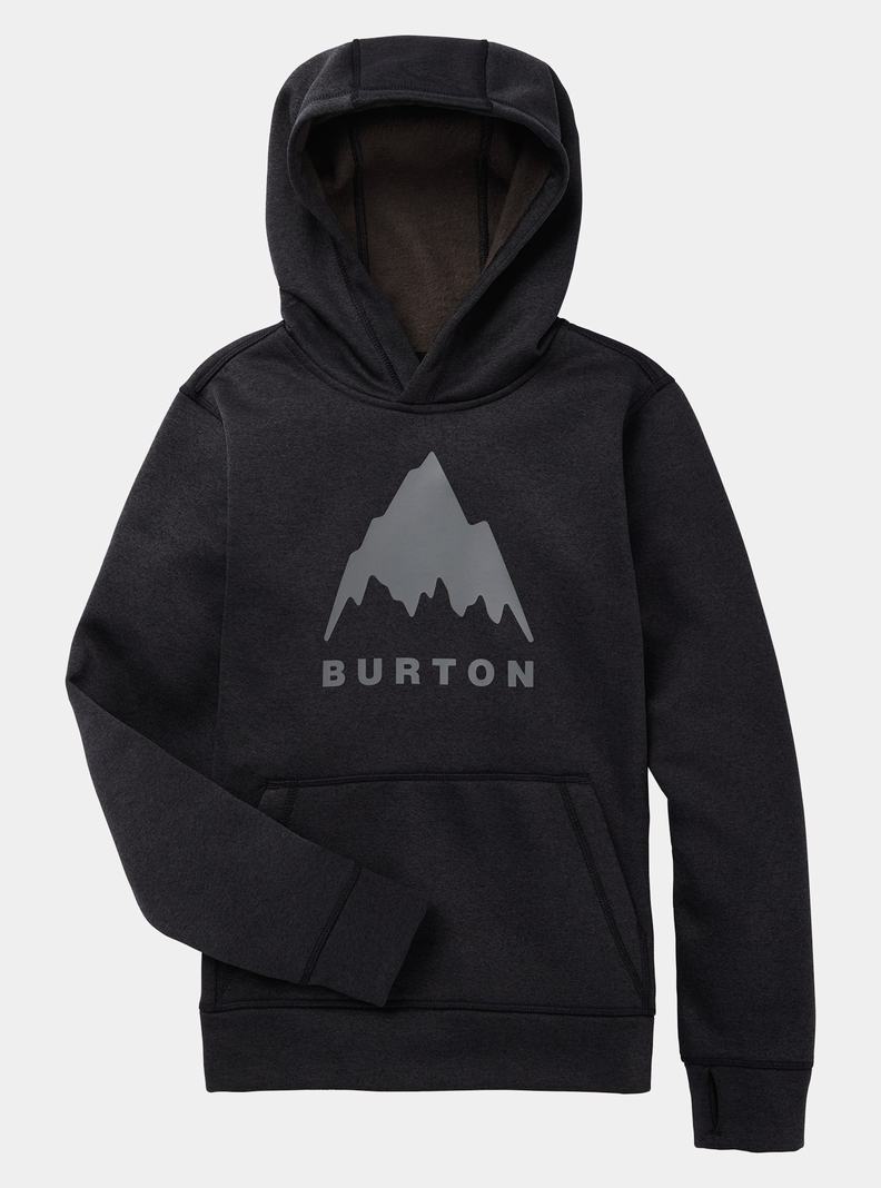 Burton Oak Pullover Hoodie Kinder Schwarz | 201-CFTMUE