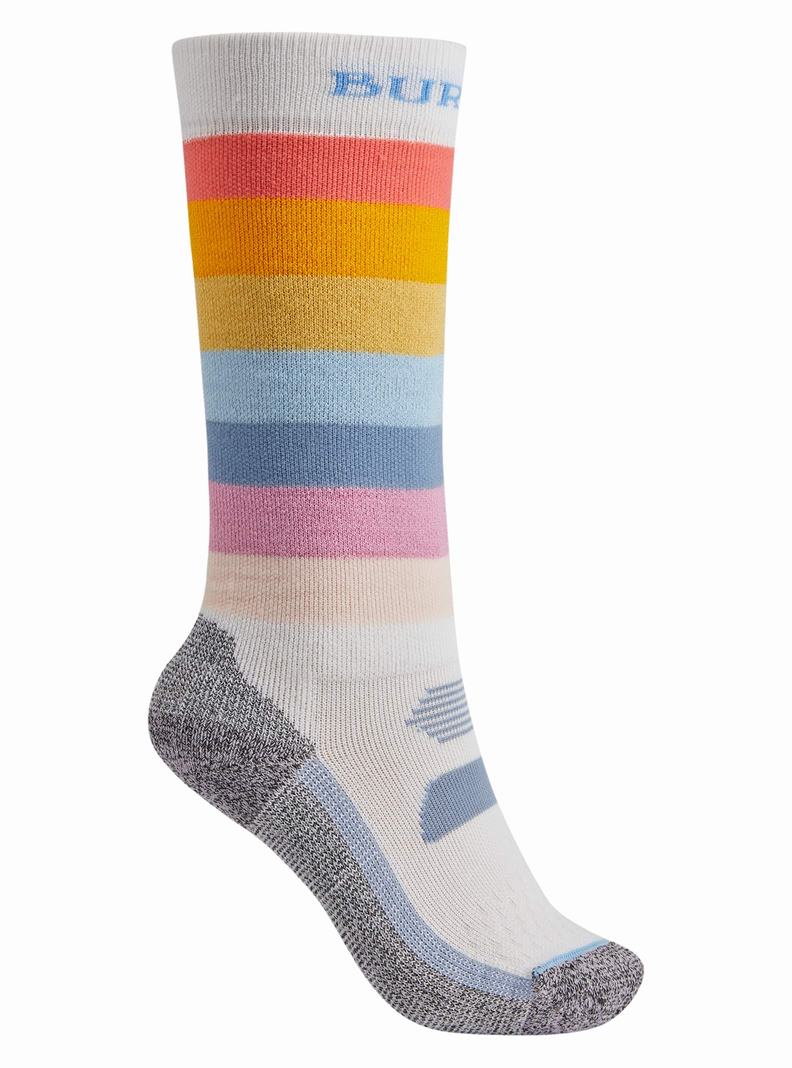 Burton Performance Midweight Socken Kinder Weiß Mehrfarbig Grau | 079-QVSNXI