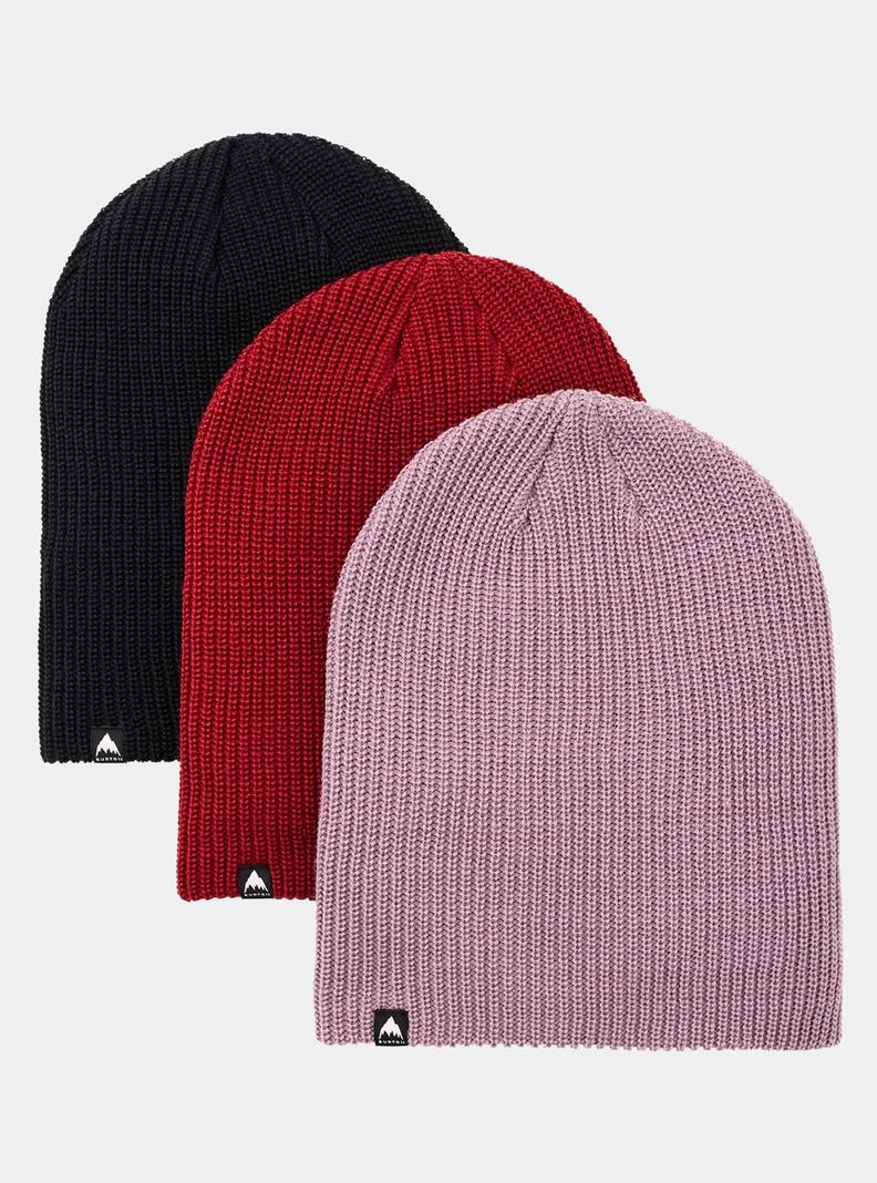 Burton Recycled DND (3 Pack) Mütze Damen Schwarz Orange Rosa | 406-ZYXDGL
