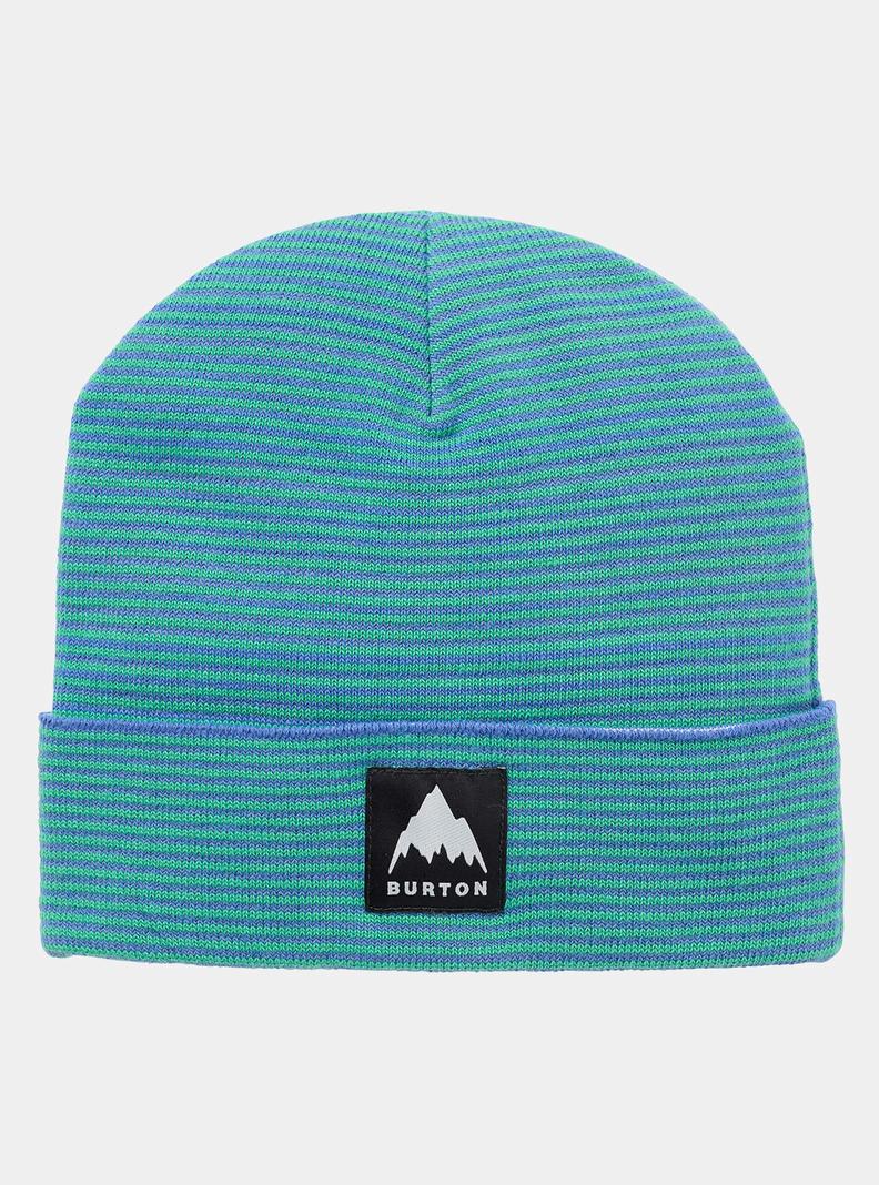 Burton Recycled Stripe Mütze Kinder Blau Grün | 378-YKZCOX