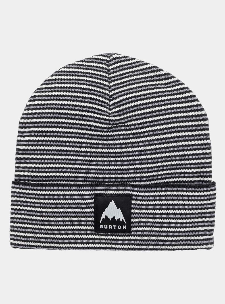Burton Recycled Stripe Mütze Kinder Schwarz Grau Weiß | 136-VLSXWA