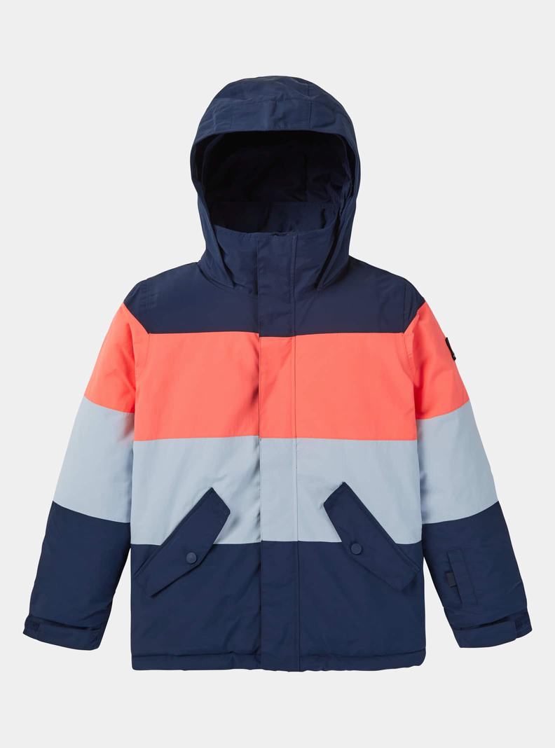 Burton Symbol Snowboardjacke Kinder Blau Orange Blau | 281-CSXKQG