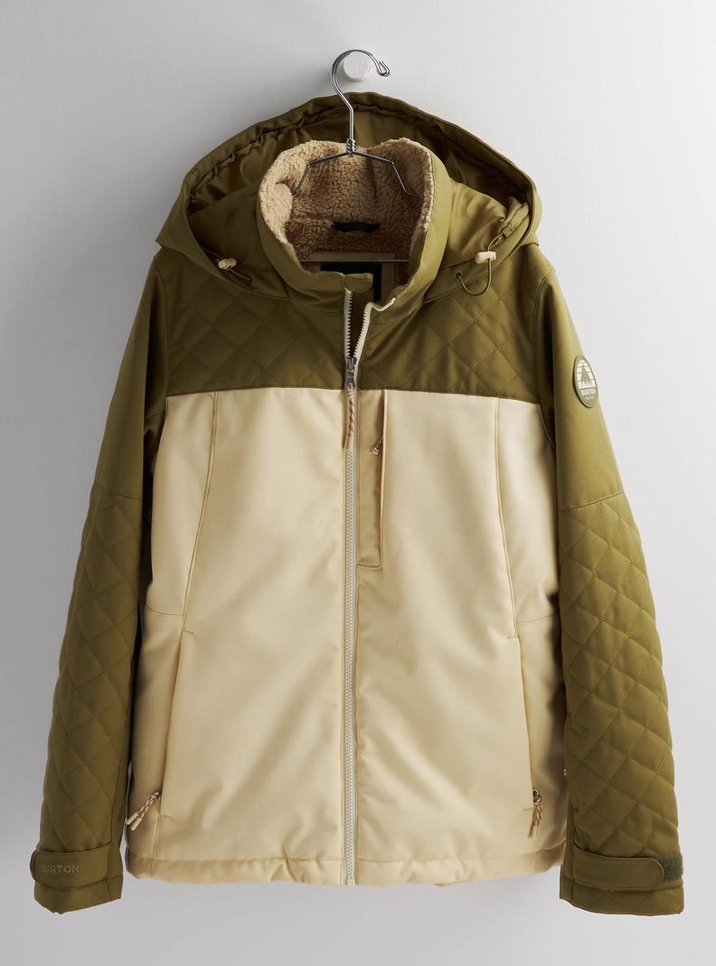Burton Tulum Stretch Snowboardjacke Damen Olivgrün | 865-ZFERNQ