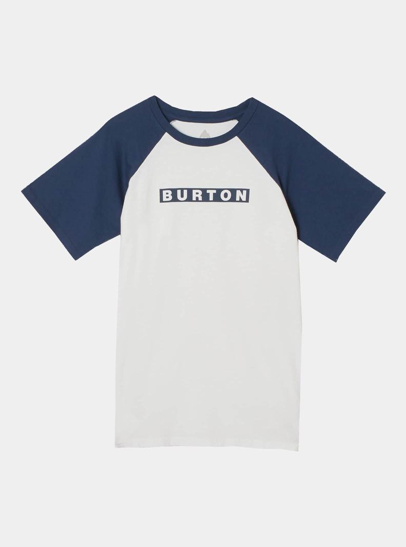 Burton Vault Kurzes Sleeve T-Shirts Kinder Weiß Blau | 953-JLSTYU