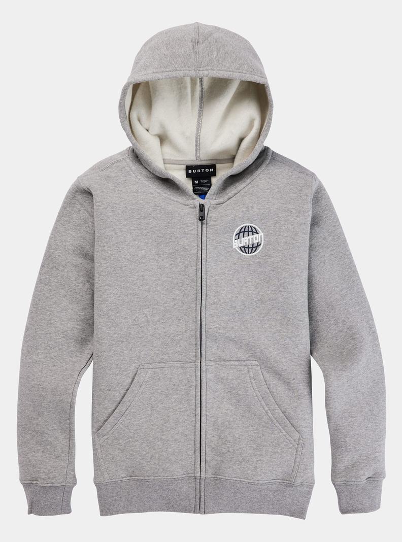 Burton Westdale Full-Zip Hoodie Kinder Grau | 976-CDUGAX