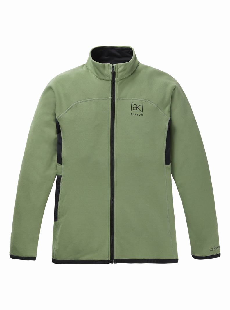 Burton [ak] Baker Power Stretch® Full-Zip Fleece Sweatshirts Damen Grün | 710-SWGPYT