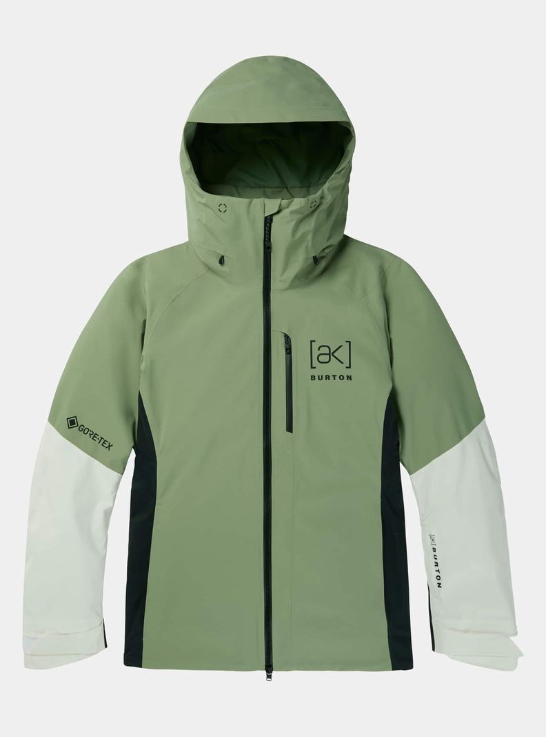 Burton [ak] Upshift GORE-TEX 2L Snowboardjacke Damen Grün Weiß Schwarz | 983-LIMAQJ