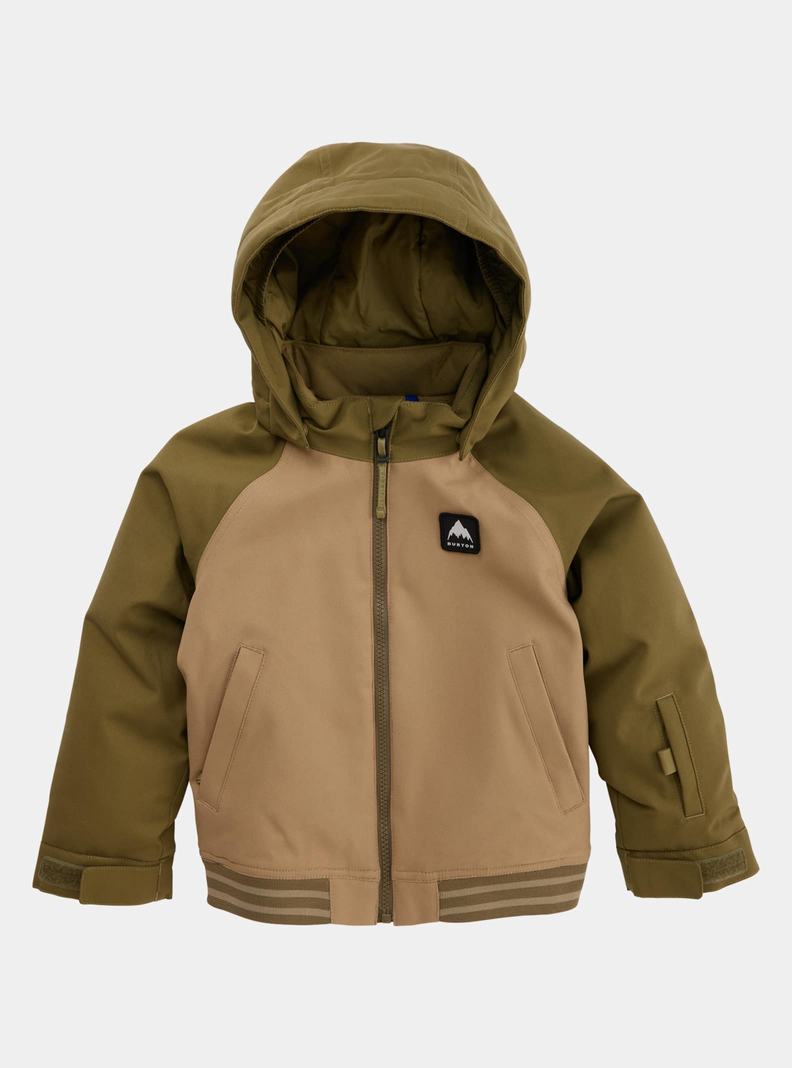 Burton 2L Bomber Snowboardjacke Kinder Olivgrün | 256-PZWTYN