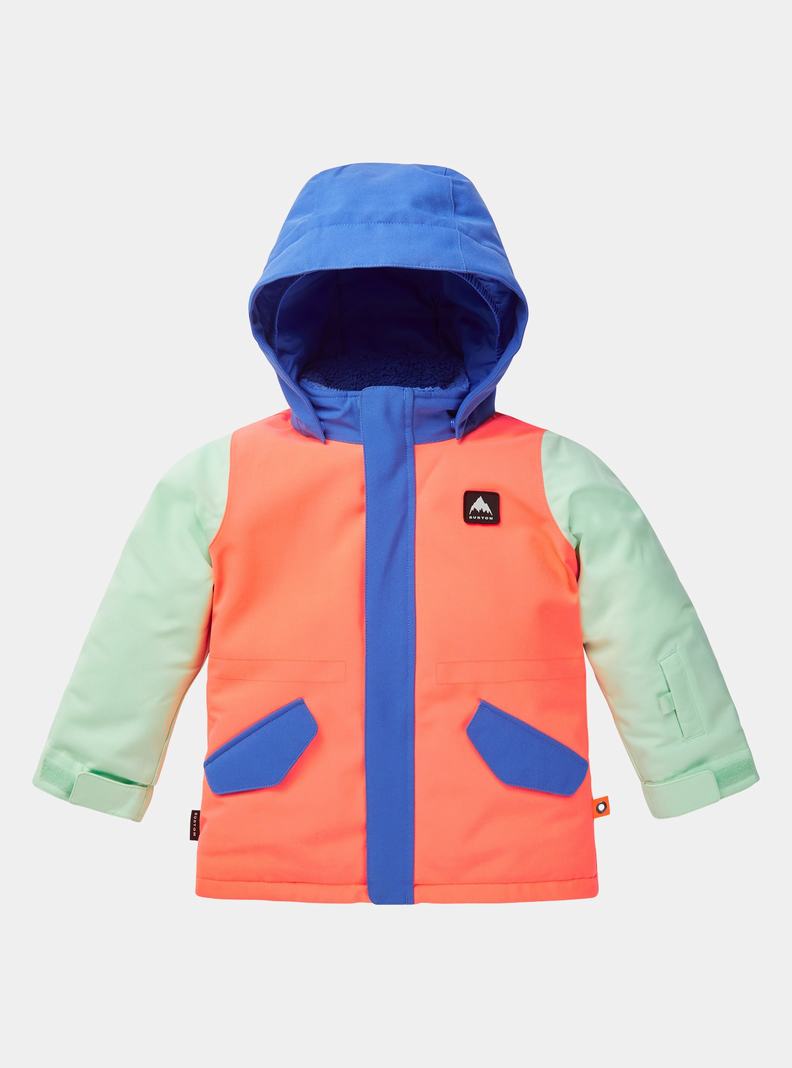 Burton 2L Parka Snowboardjacke Kinder Blau Orange Grün | 062-AZUKCS