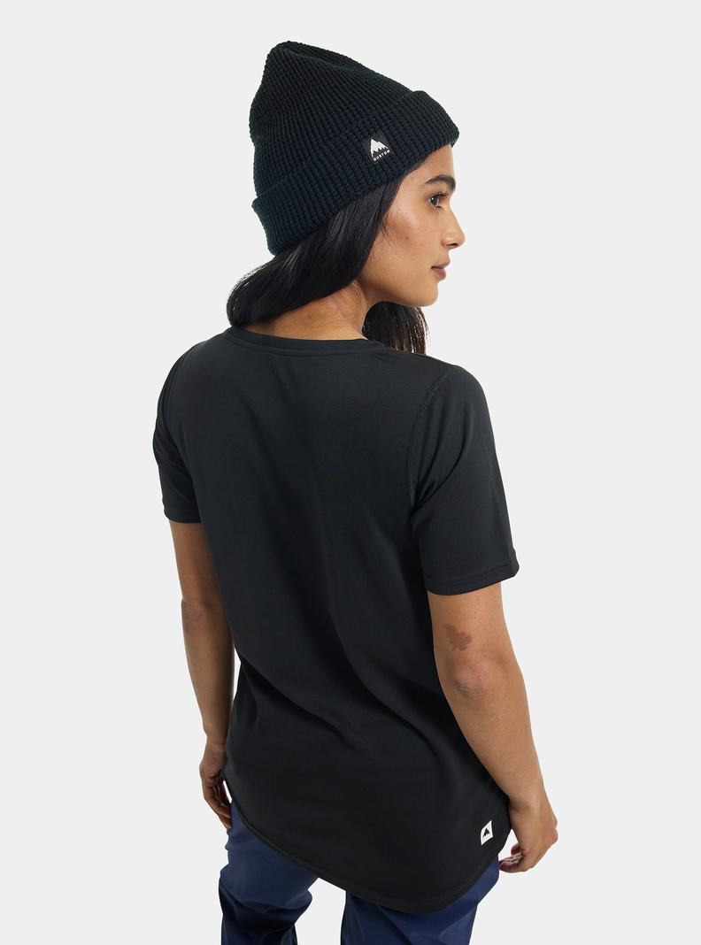 Burton Active Kurzes Sleeve T-Shirts Damen Schwarz | 683-FGVWOX