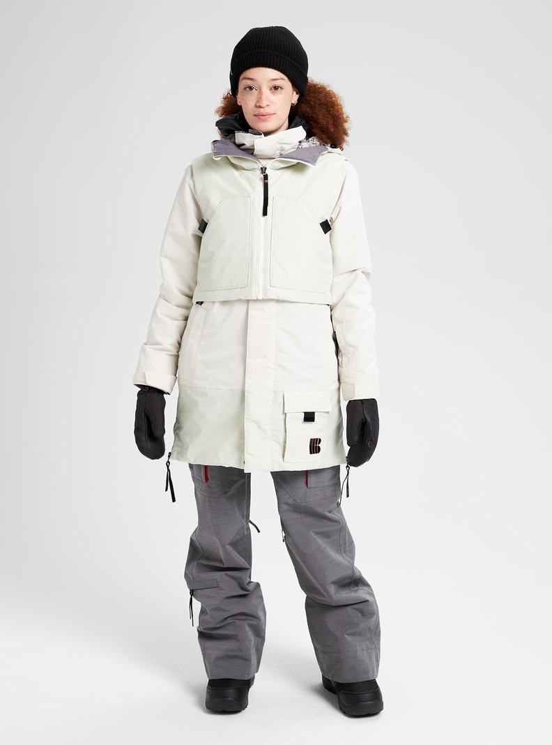 Burton Amora Parka Snowboardjacke Damen Silber | 508-NSQYFL