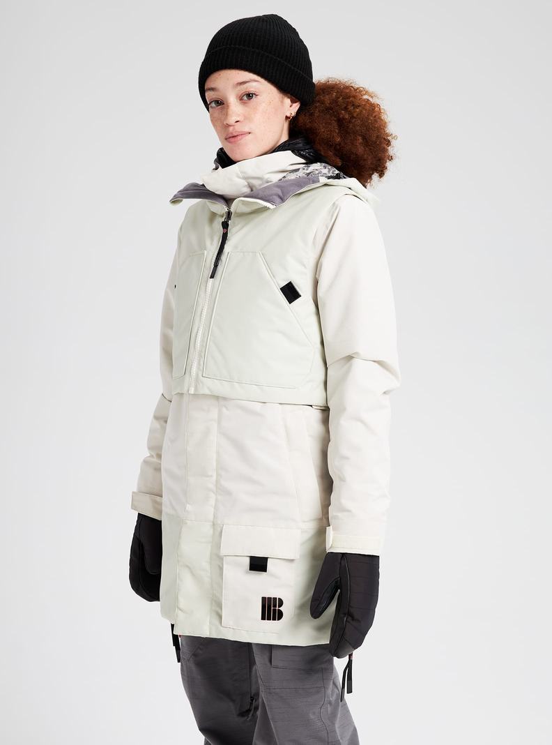 Burton Amora Parka Snowboardjacke Damen Silber | 508-NSQYFL