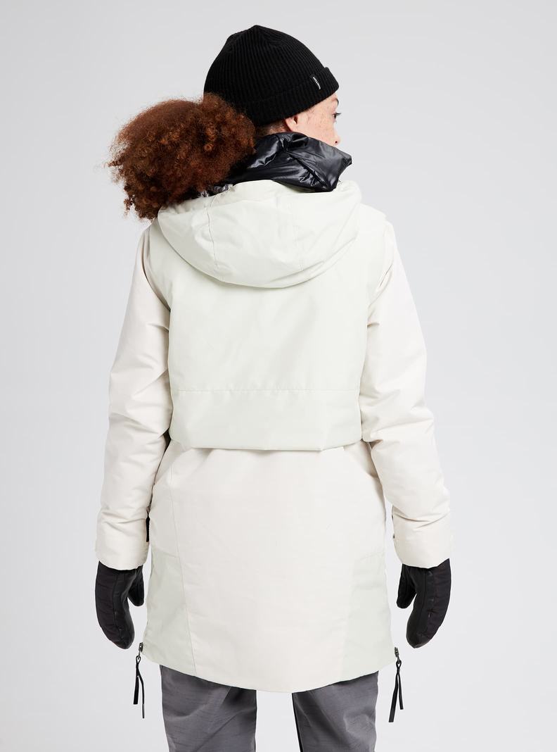Burton Amora Parka Snowboardjacke Damen Silber | 508-NSQYFL