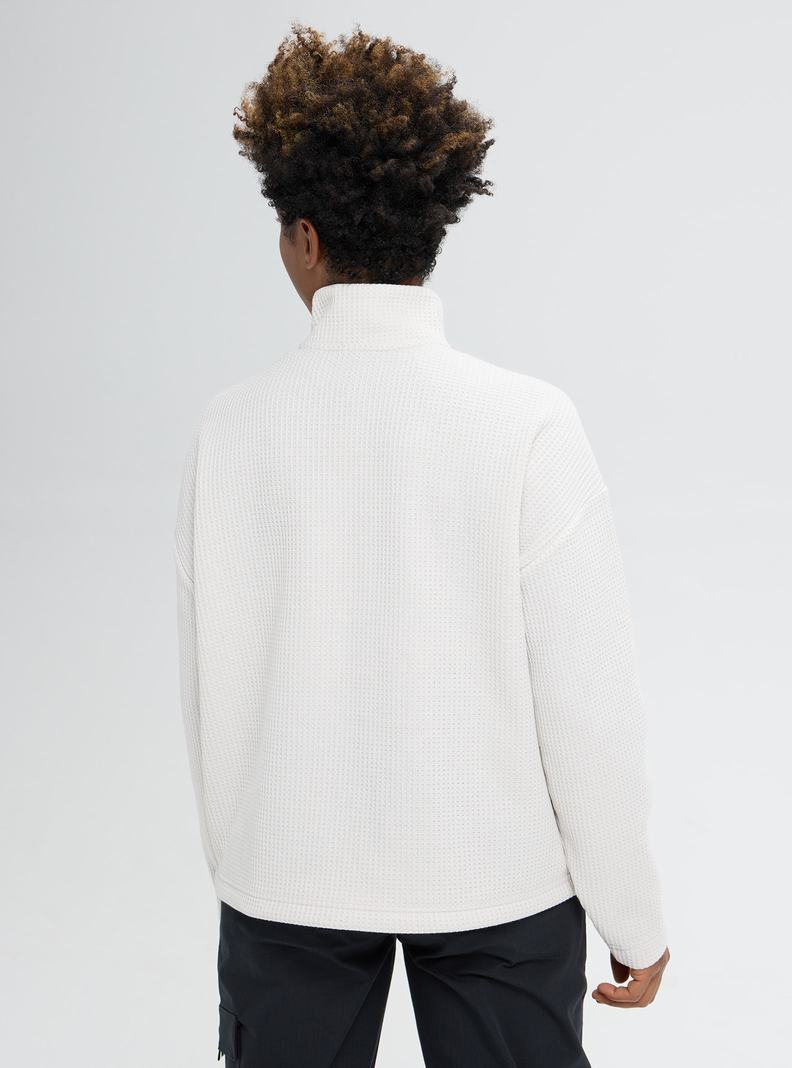 Burton Amora Waffle Mock Neck Pullover Sweatshirts Damen Silber | 698-YKDBMP