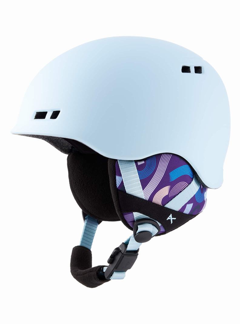 Burton Anon Burner Skihelm Kinder Blau | 653-SOAEMQ