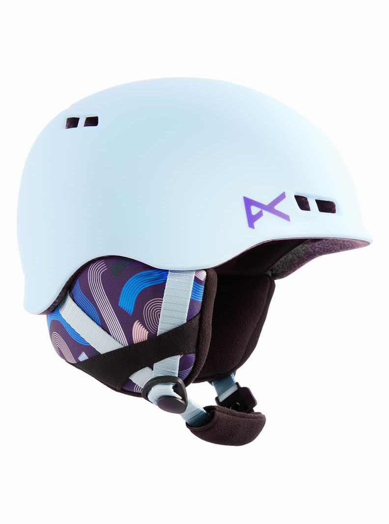 Burton Anon Burner Skihelm Kinder Blau | 653-SOAEMQ