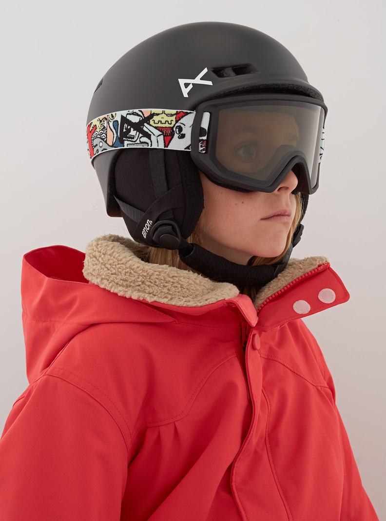 Burton Anon Burner Skihelm Kinder Schwarz | 740-QKWPRX
