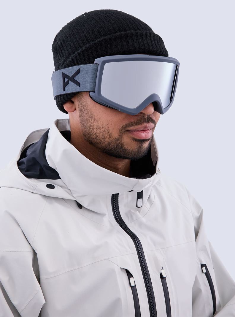 Burton Anon Helix 2.0 Goggles + Bonus Lens Skibrillen Herren Silber | 835-ZXKQCR