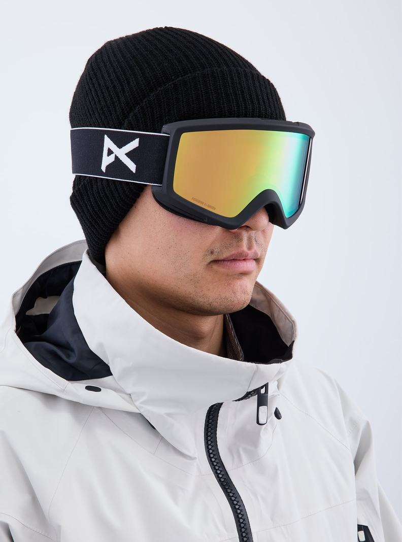 Burton Anon Helix 2.0 Low Bridge Fit Skibrillen Damen Schwarz Grün | 165-JSXPYB