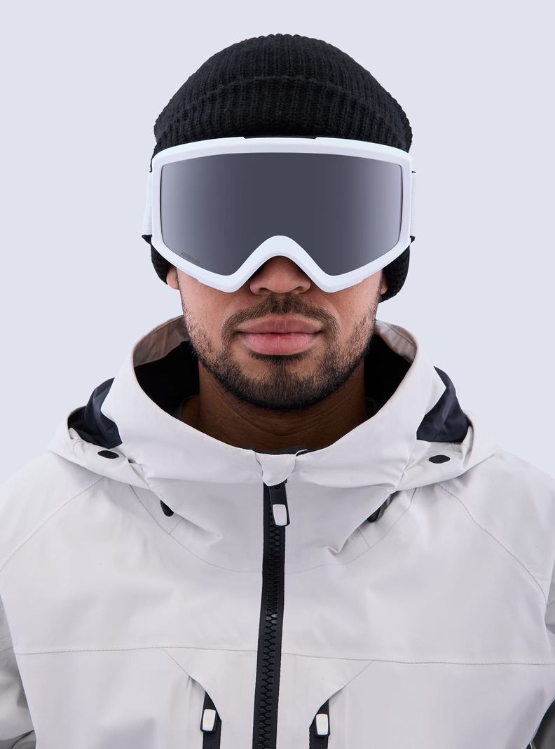 Burton Anon Helix 2.0 Perceive Goggles + Bonus Lens Skibrillen Herren Weiß Orange Schwarz | 132-WPMBHT