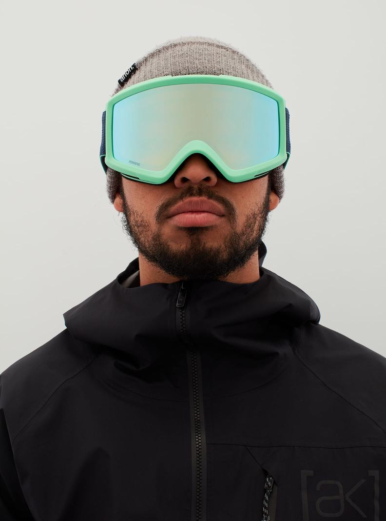 Burton Anon Helix 2.0 Perceive Goggles + Bonus Lens Skibrillen Herren Navy Blau | 309-KGOMRE