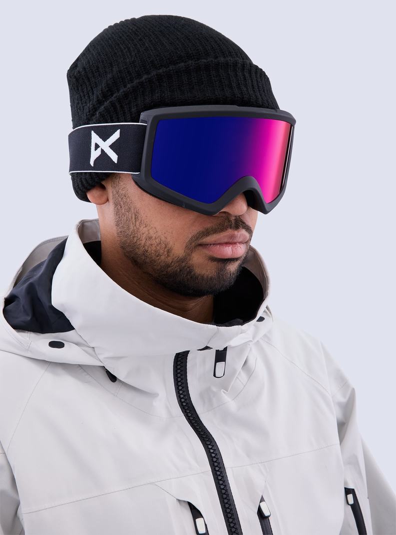 Burton Anon Helix 2.0 Perceive Goggles + Bonus Lens Skibrillen Herren Schwarz Orange Rot | 427-LFCTVU