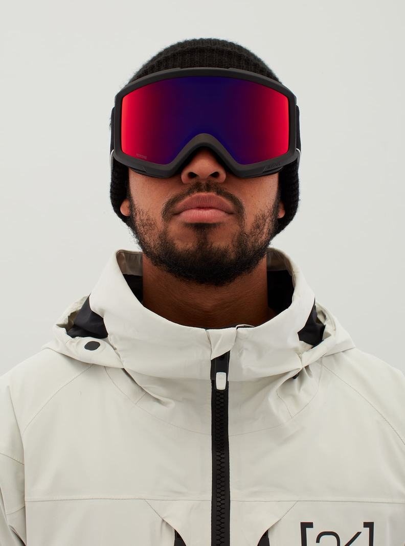 Burton Anon Helix 2.0 Perceive Goggles + Bonus Lens Skibrillen Herren Schwarz Orange Rot | 427-LFCTVU