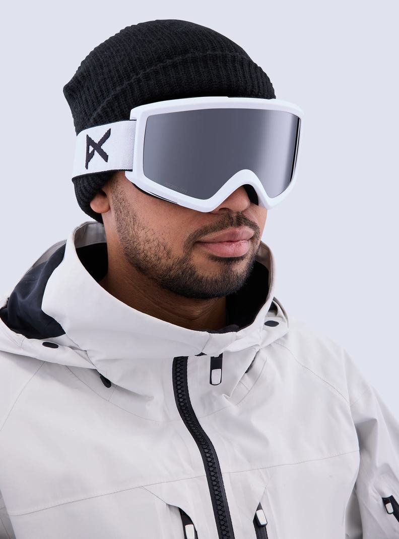 Burton Anon Helix 2.0 Perceive Goggles + Bonus Lens Skibrillen Damen Weiß Orange Schwarz | 912-FRXYVN