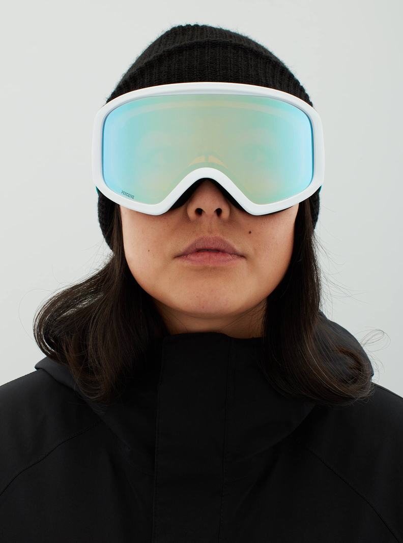 Burton Anon Insight Goggles + Bonus Lens Skibrillen Herren Weiß Blau | 497-AVFWET