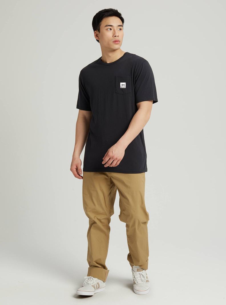 Burton Anon Kurzes Sleeve Pocket T-Shirts Herren Schwarz | 247-YJVMEX