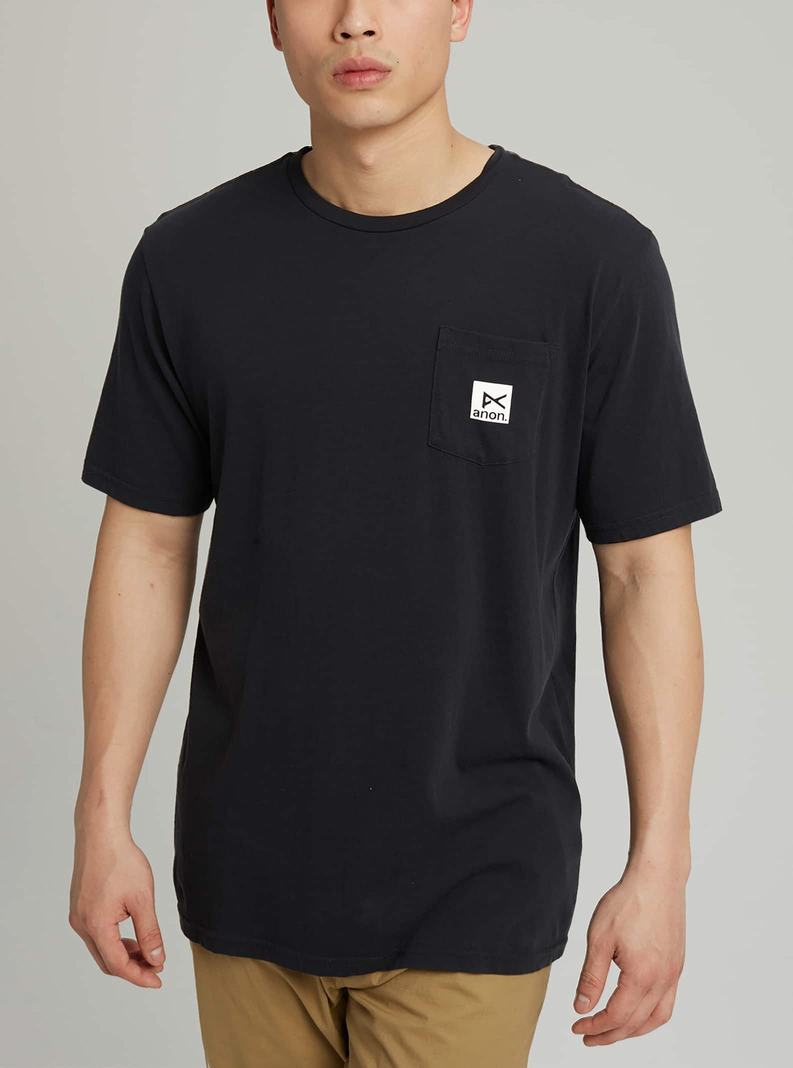 Burton Anon Kurzes Sleeve Pocket T-Shirts Herren Schwarz | 247-YJVMEX