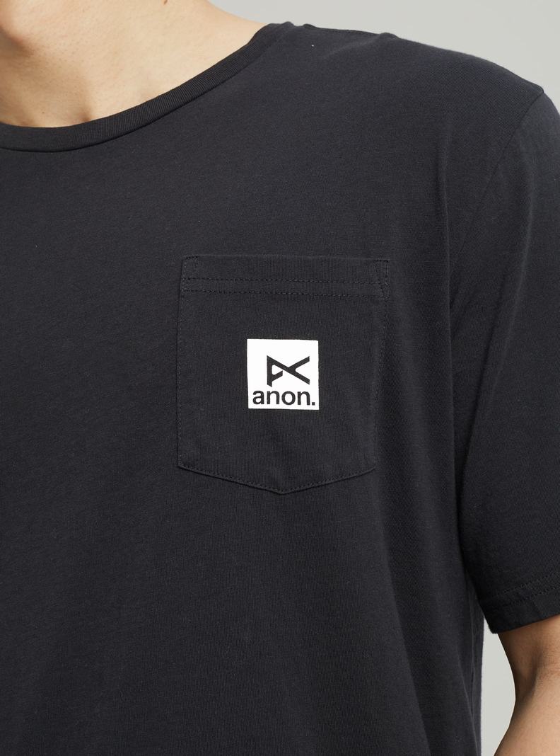 Burton Anon Kurzes Sleeve Pocket T-Shirts Herren Schwarz | 247-YJVMEX