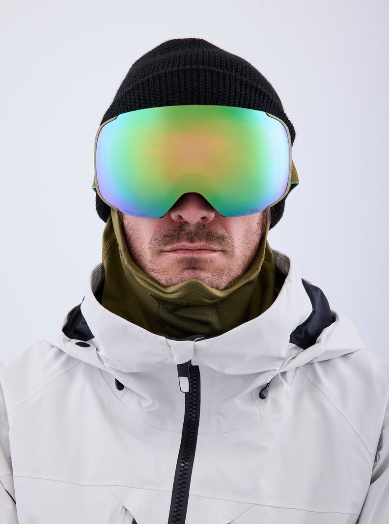 Burton Anon M2 Goggles + Bonus Lens + MFI® Face Mask Skibrillen Damen Grün Rosa | 318-KIRDNG