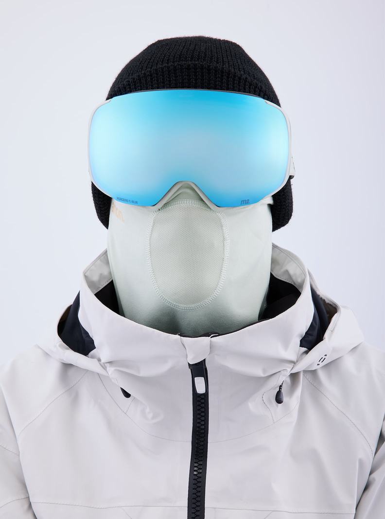 Burton Anon M2 Goggles + Bonus Lens + MFI® Face Mask Skibrillen Damen Blau Rosa | 702-IKJPCX