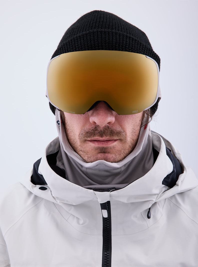 Burton Anon M2 Goggles + Bonus Lens + MFI® Face Mask Skibrillen Damen Grau Orange | 742-BHWGCZ