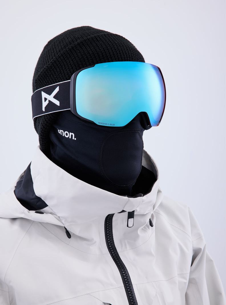 Burton Anon M2 Goggles + Bonus Lens + MFI® Face Mask Skibrillen Damen Schwarz Blau Rosa | 857-SIPDTW