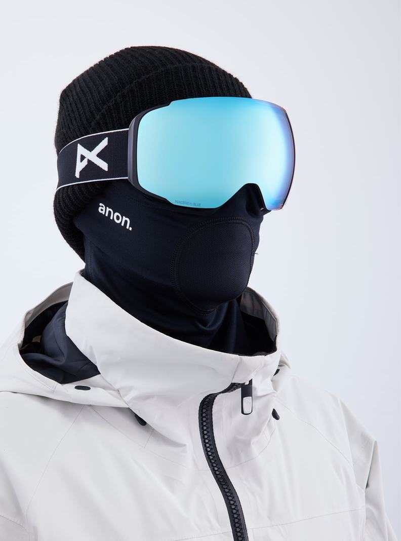 Burton Anon M2 Low Bridge Fit Goggles + Bonus Lens + MFI® Face Mask Skibrillen Damen Schwarz Blau Rosa | 635-GSYPKJ