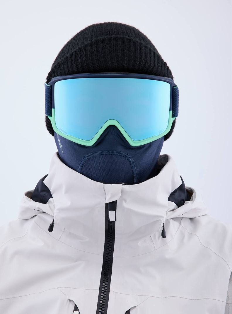 Burton Anon M3 Goggles + Bonus Lens + MFI® Face Mask Skibrillen Damen Navy Blau Rosa | 431-WSCTBL