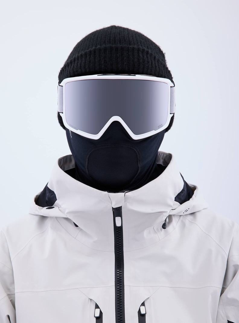 Burton Anon M3 Goggles + Bonus Lens + MFI® Face Mask Skibrillen Herren Weiß Orange Schwarz Lila | 532-IEVTQJ