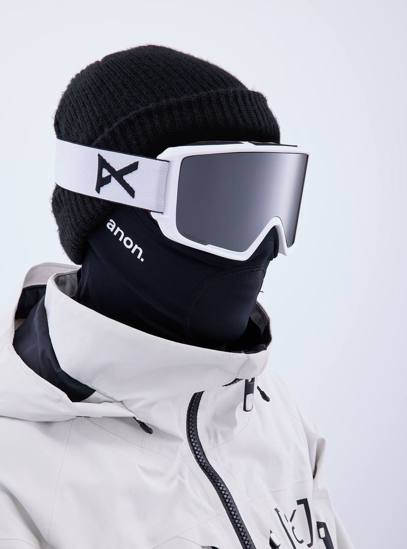 Burton Anon M3 Goggles + Bonus Lens + MFI® Face Mask Skibrillen Herren Weiß Orange Schwarz Lila | 532-IEVTQJ
