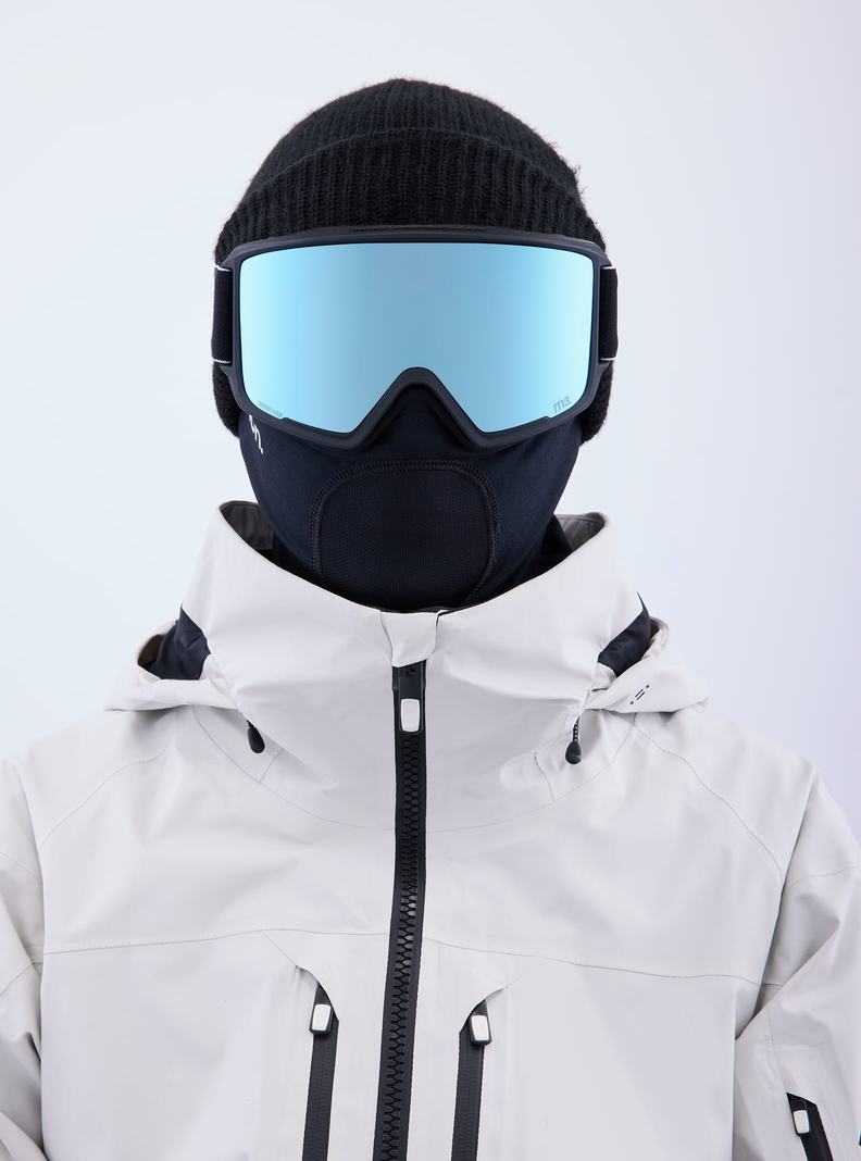Burton Anon M3 Goggles + Bonus Lens + MFI® Face Mask Skibrillen Herren Schwarz Blau Rosa | 610-NBDQRX
