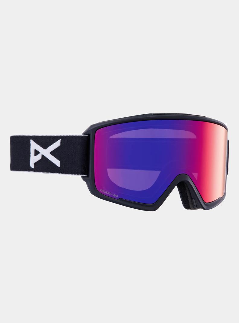 Burton Anon M3 Goggles + Bonus Lens + MFI® Face Mask Skibrillen Damen Schwarz Orange Rot | 672-GDAEKL