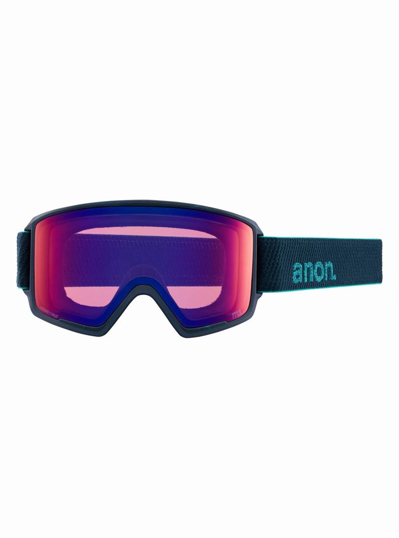 Burton Anon M3 Goggles + Bonus Lens + MFI® Face Mask Skibrillen Damen Schwarz Blau Rosa | 967-OHULGE