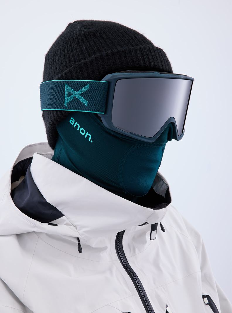 Burton Anon M3 Goggles + Bonus Lens + MFI® Face Mask Skibrillen Damen Orange Schwarz Lila | 986-RCSMPB