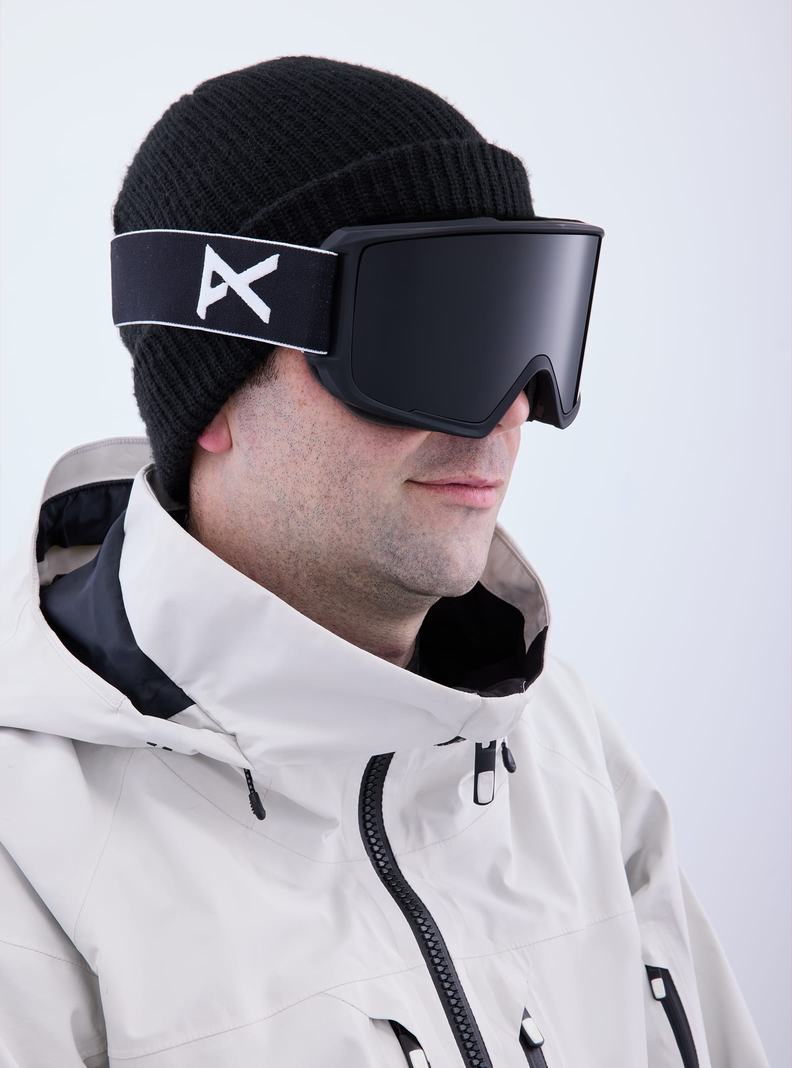 Burton Anon M3 Goggles (Polarized) + Bonus Lens Skibrillen Herren Schwarz Lila | 801-DTXCLE